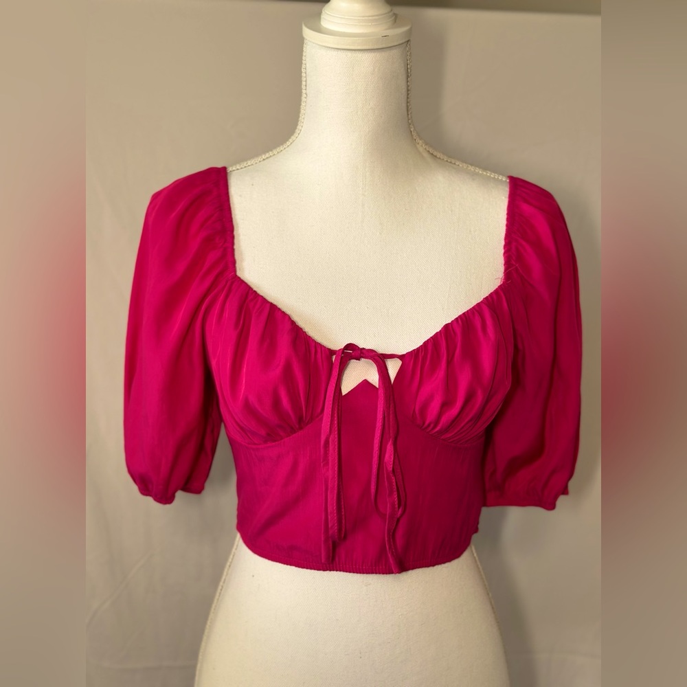 Hot pink crop top, SHEIN.